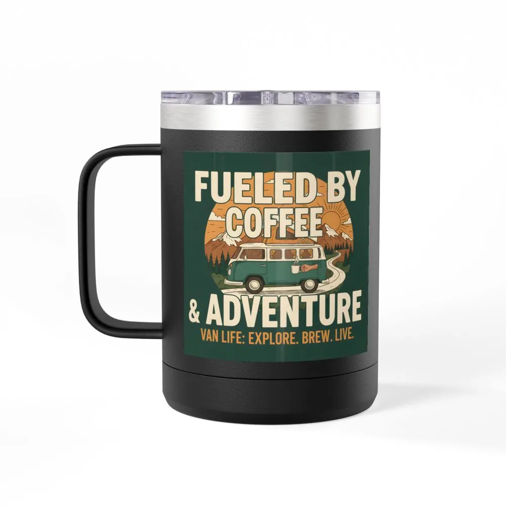53269222643763905_2048.jpeg Coffee Mug Tumbler, 15oz — "Fueled by Coffee & Adventure"