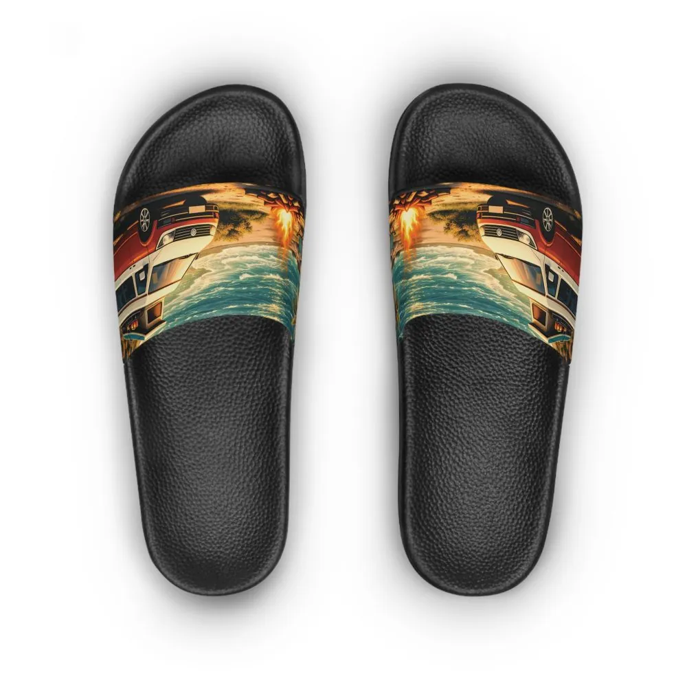 Women's Slide Sandals - Red Camper Slides (Scenic-Line)