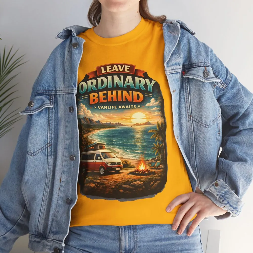 5358911454419104294_2048.jpeg Unisex Heavy Cotton Tee — "Leave Ordinary Behind" Design Scenic-Line