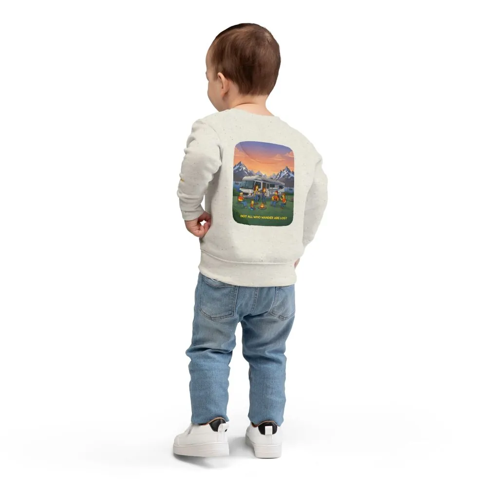 Toddler Sweatshirt - "Not All Who Wander Are Lost" (Design Sitcom-Line)