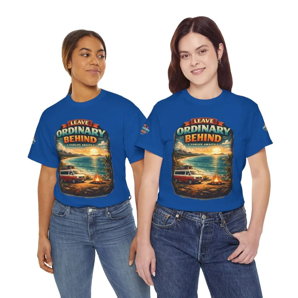 540345090712439689_2048.jpeg Unisex Heavy Cotton Tee — "Leave Ordinary Behind" Design Scenic-Line