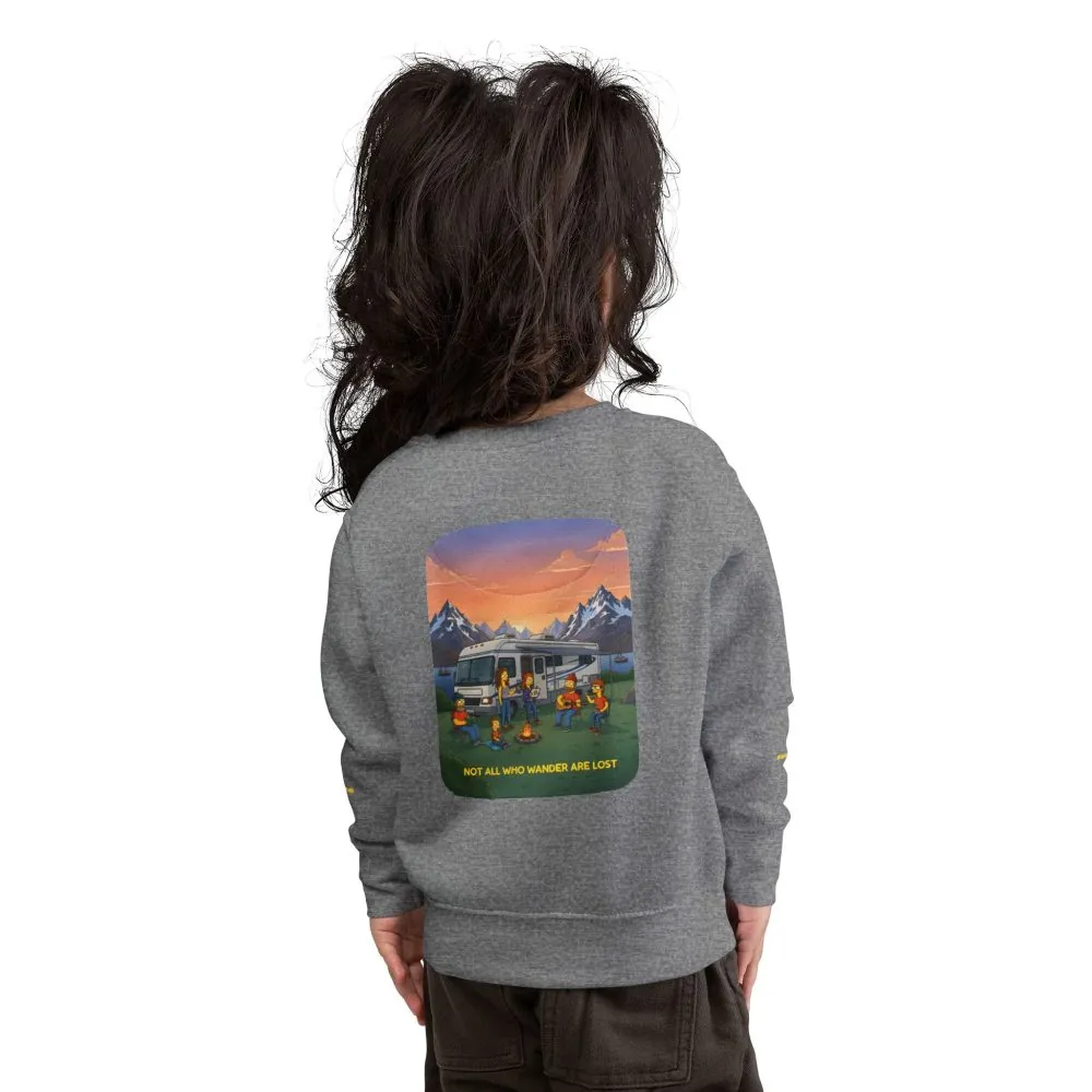 Toddler Sweatshirt - "Not All Who Wander Are Lost" (Design Sitcom-Line)
