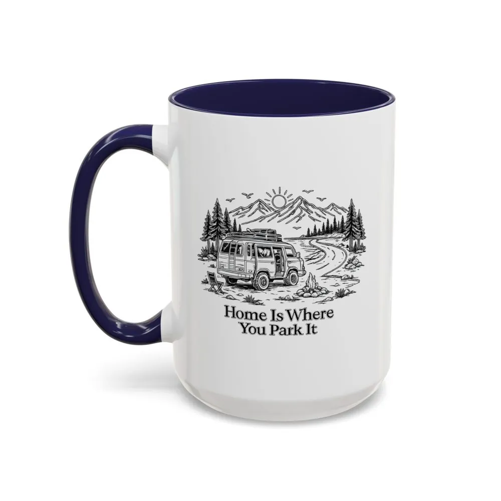 5414370064758254056_2048.jpeg Accent Coffee Mug (11, 15oz) — "Home Is Where You Park It" Design Minimal-Line