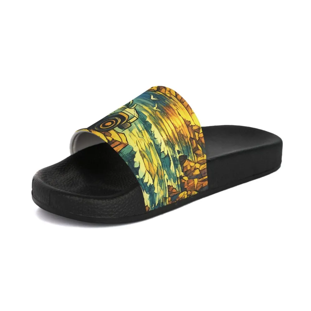 541674200177459390_2048.jpeg Women's Slide Sandals - Camper Van Slides (Cubic-Line)