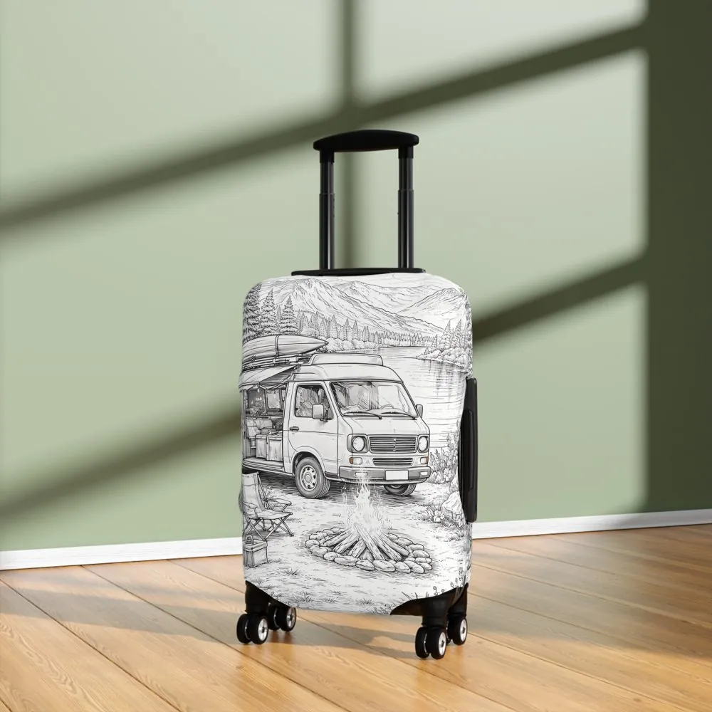 543484574673322927_2048.jpeg Luggage Cover — Adventure Camper Sketch Travel Suitcase