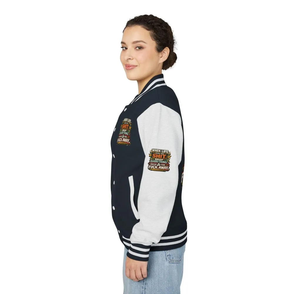 5437867701573761515_2048.jpeg Unisex Heavyweight Letterman Jacket — "When Live Gives You Shit" Design F**K-Line
