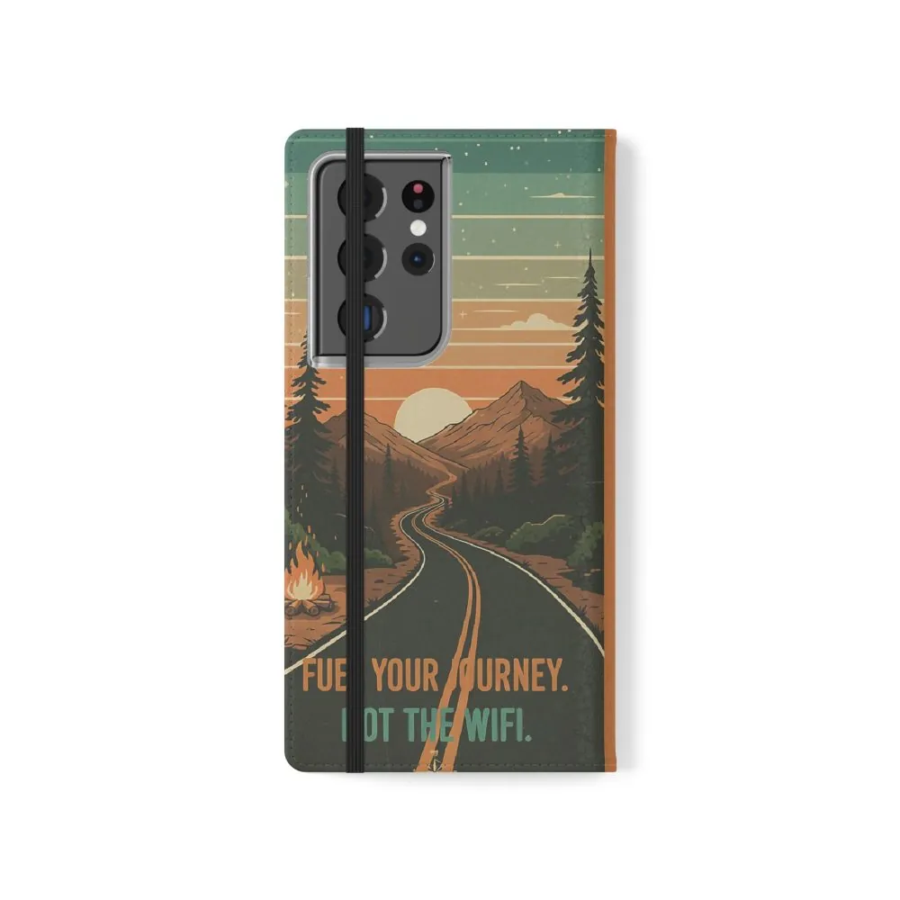 544318402985124323_2048.jpeg Flip Phone Case — "Adventure Awaits Unplug & Drive" Wallet Case