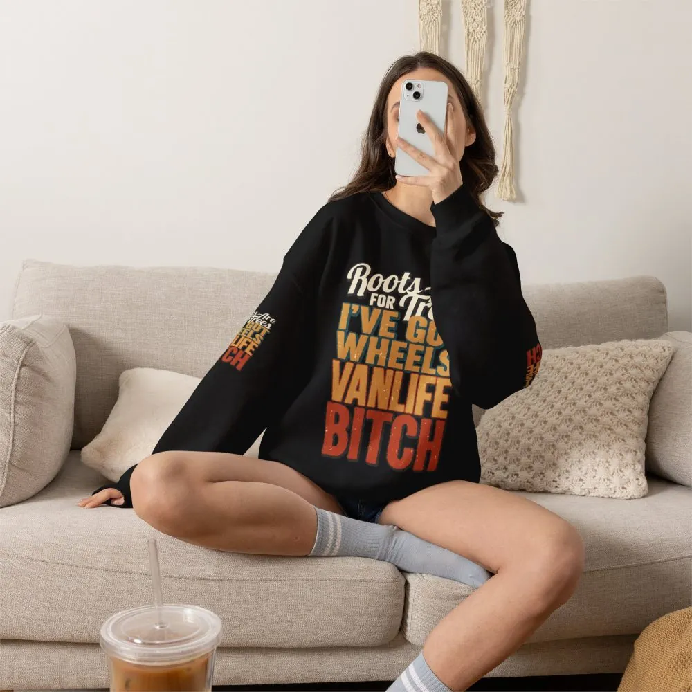 Unisex Heavy Blend™ Crewneck Sweatshirt — "Roots Are For Trees" Design F**K-Line