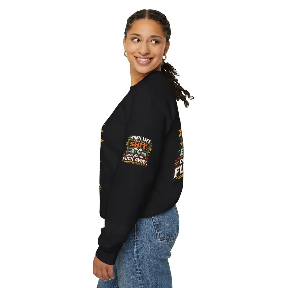 5462732922636888131_2048.jpeg Unisex Heavy Blend™ Crewneck Sweatshirt — "When Live Gives You Shit" Design F**K-Line