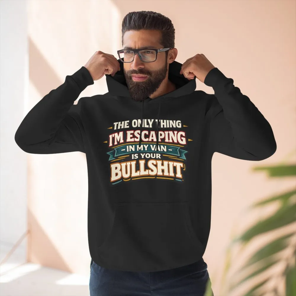 Three-Panel Fleece Hoodie - "The Only Thing I´m Escaping" Design F**K-Line