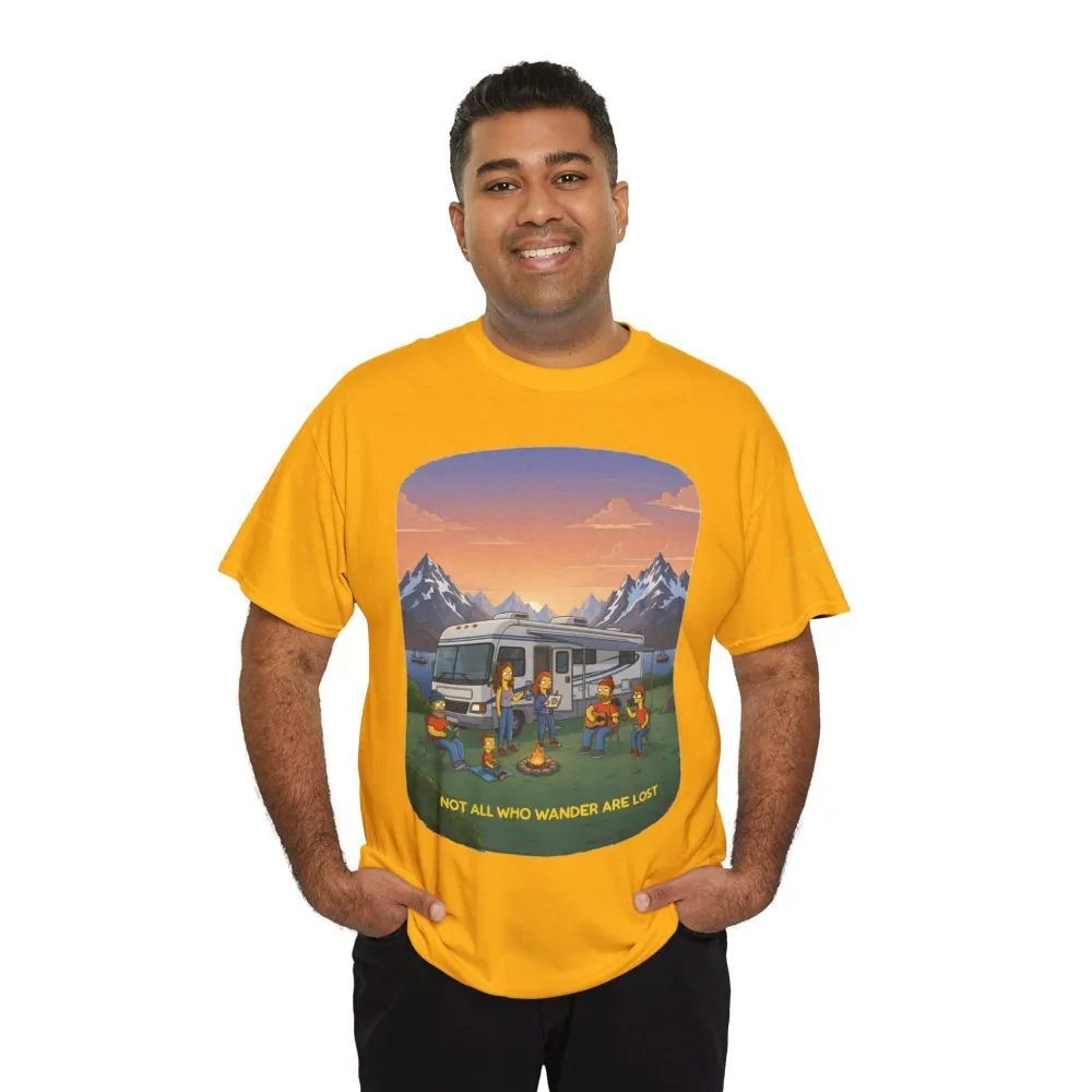 5473068692706220193_2048.jpeg Unisex Heavy Cotton Tee — "Not All Who Wander Are Lost" Design Sitcom-Line