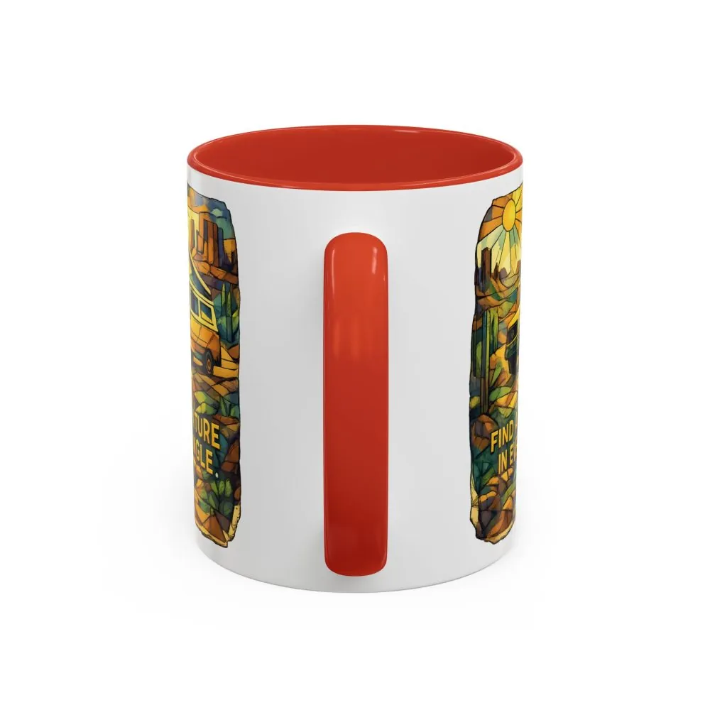 5473935675426800449_2048.jpeg Accent Coffee Mug (11, 15oz) — "Find Adventure In Every Corner" Design Cubic-Line