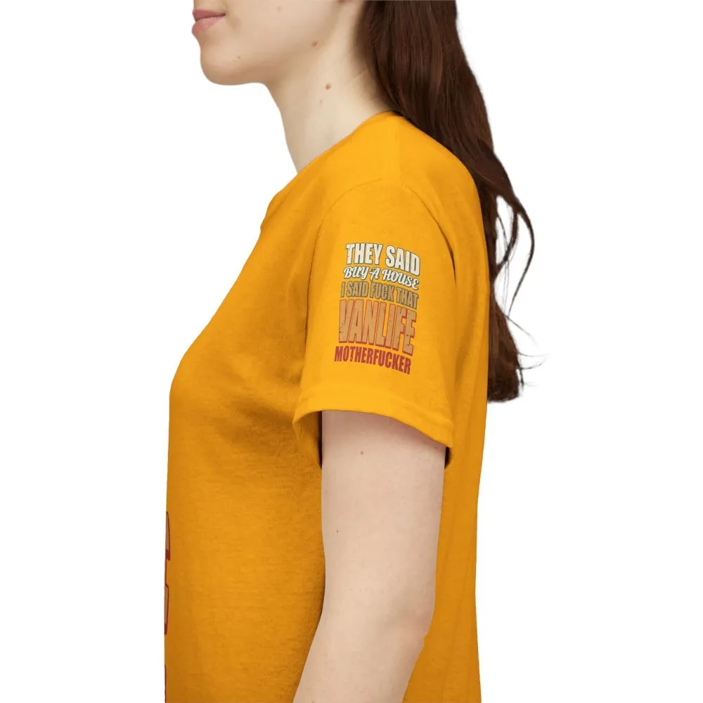 5477899743029005333_2048.jpeg Unisex Heavy Cotton Tee — "They Said Buy A House" Design F**K-Line