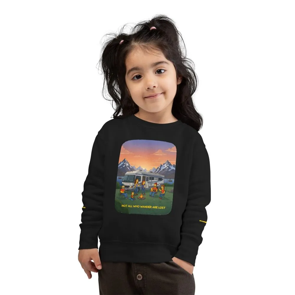 Toddler Sweatshirt - "Not All Who Wander Are Lost" (Design Sitcom-Line)