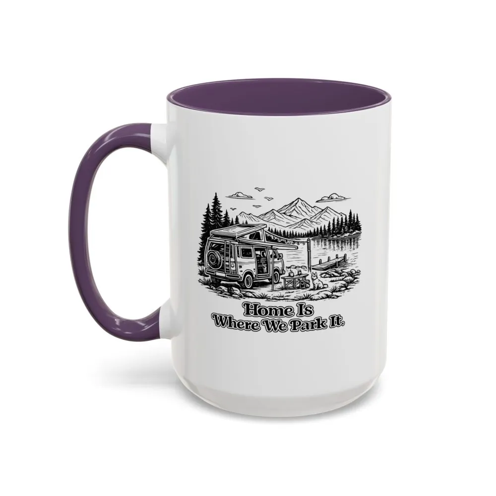 5515948587228396612_2048.jpeg Accent Coffee Mug (11, 15oz) — "Home Is Where You Park It" Design Minimal-Line