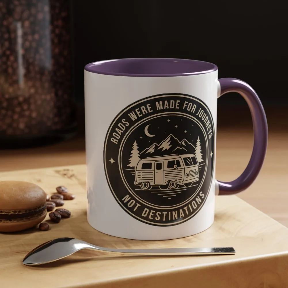 5516819133048836818_2048.jpeg Coffee Mug — 'ROAD WHERE MADE FOR JOURNEYS-NOT DESTINATIONS' (11/15oz) (Both sides printed)