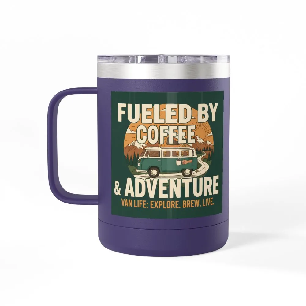 5527121395789140325_2048.jpeg Coffee Mug Tumbler, 15oz — "Fueled by Coffee & Adventure"