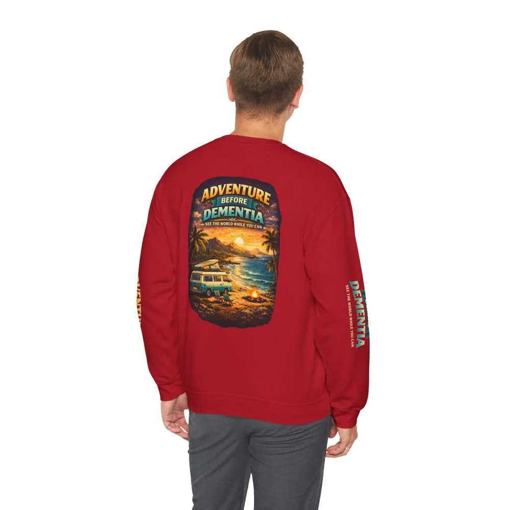 5528702227477347255_2048.jpeg Unisex Heavy Blend™ Crewneck Sweatshirt — "Adventure Before Dementia" Design Scenic-Line