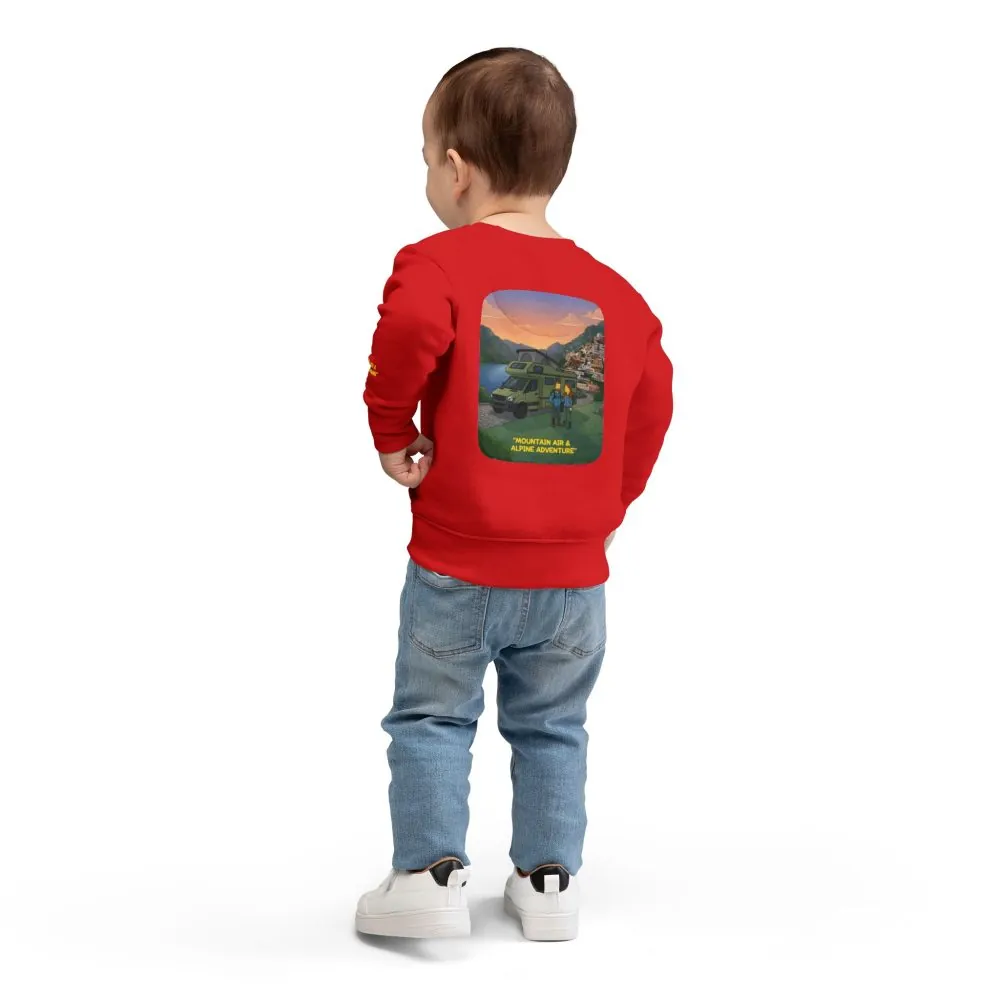 5549387222083178584_2048.jpeg Toddler Sweatshirt - "Mountain Air And Alpine Adventure" (Design Sitcom-Line)