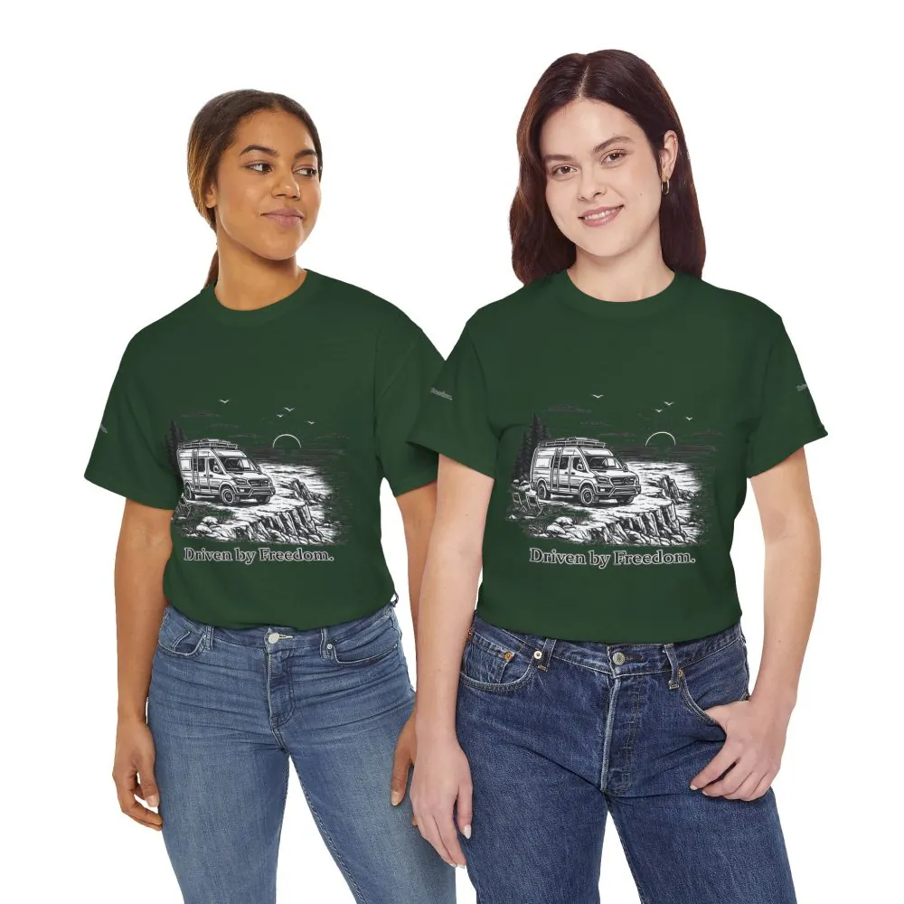 5552585797685696822_2048.jpeg Unisex Heavy Cotton Tee — ""Driven By Freedom" Design Minimal-Line