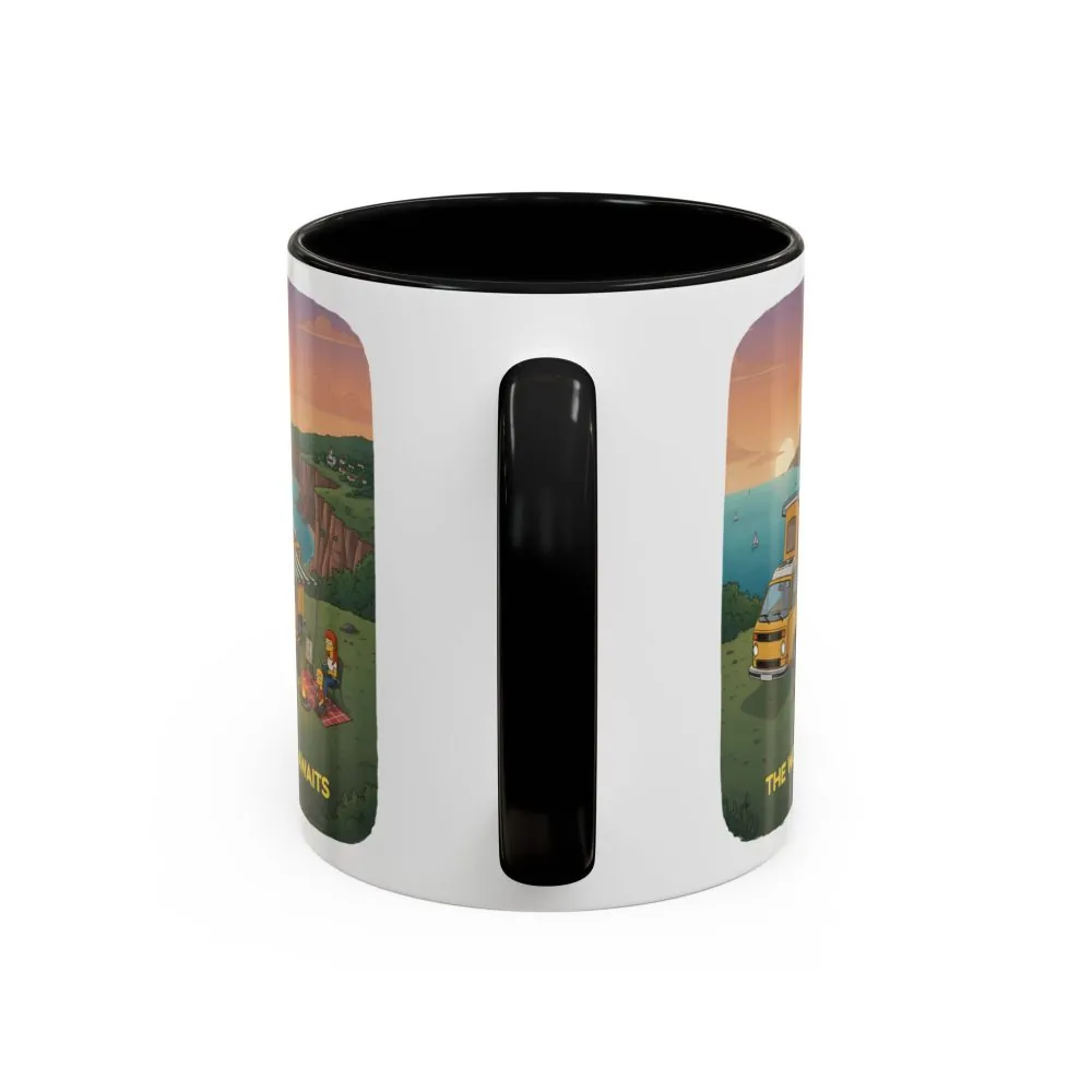 Accent Coffee Mug (11, 15oz) — "The World Awaits" Design Sitcom-Line