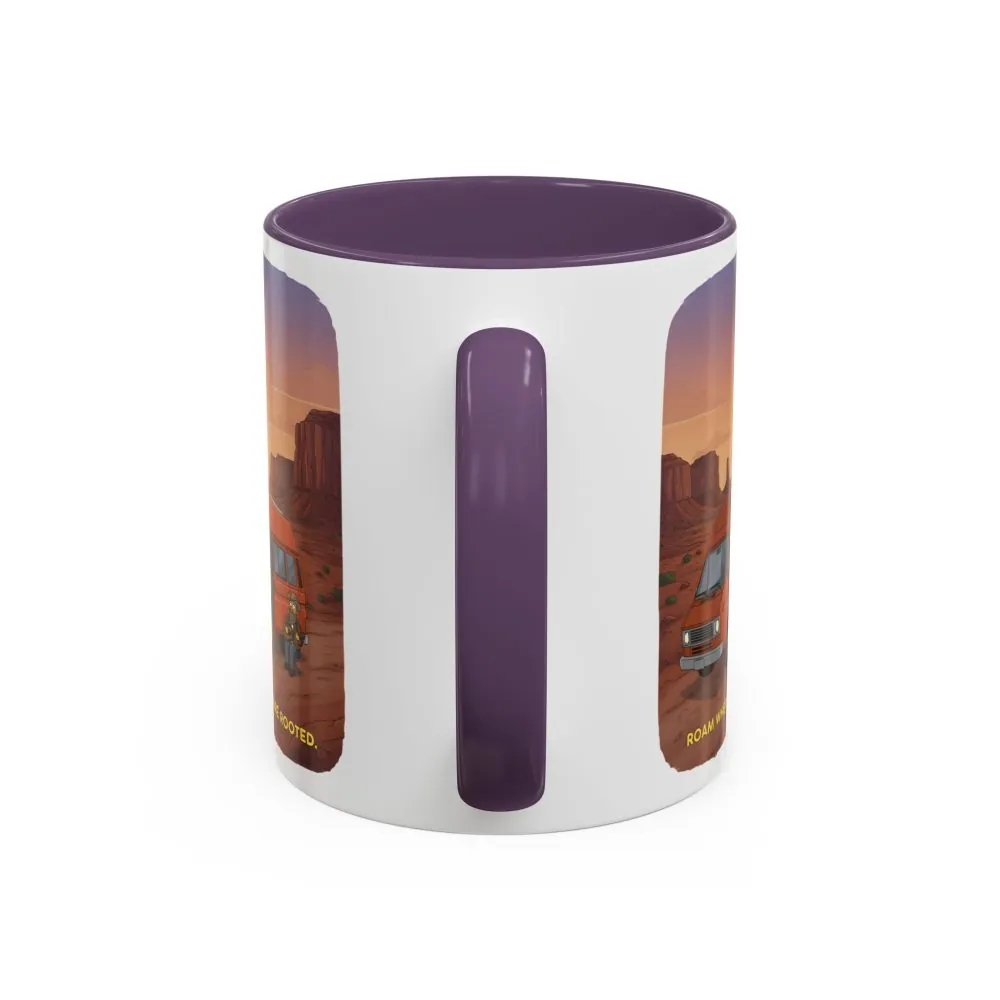 Accent Coffee Mug (11, 15oz) — "Roam Where You Are Rooted" Design Sitcom-Line