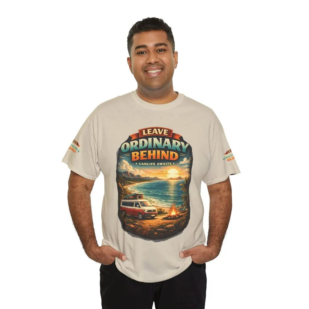 5614470075225778371_2048.jpeg Unisex Heavy Cotton Tee — "Leave Ordinary Behind" Design Scenic-Line