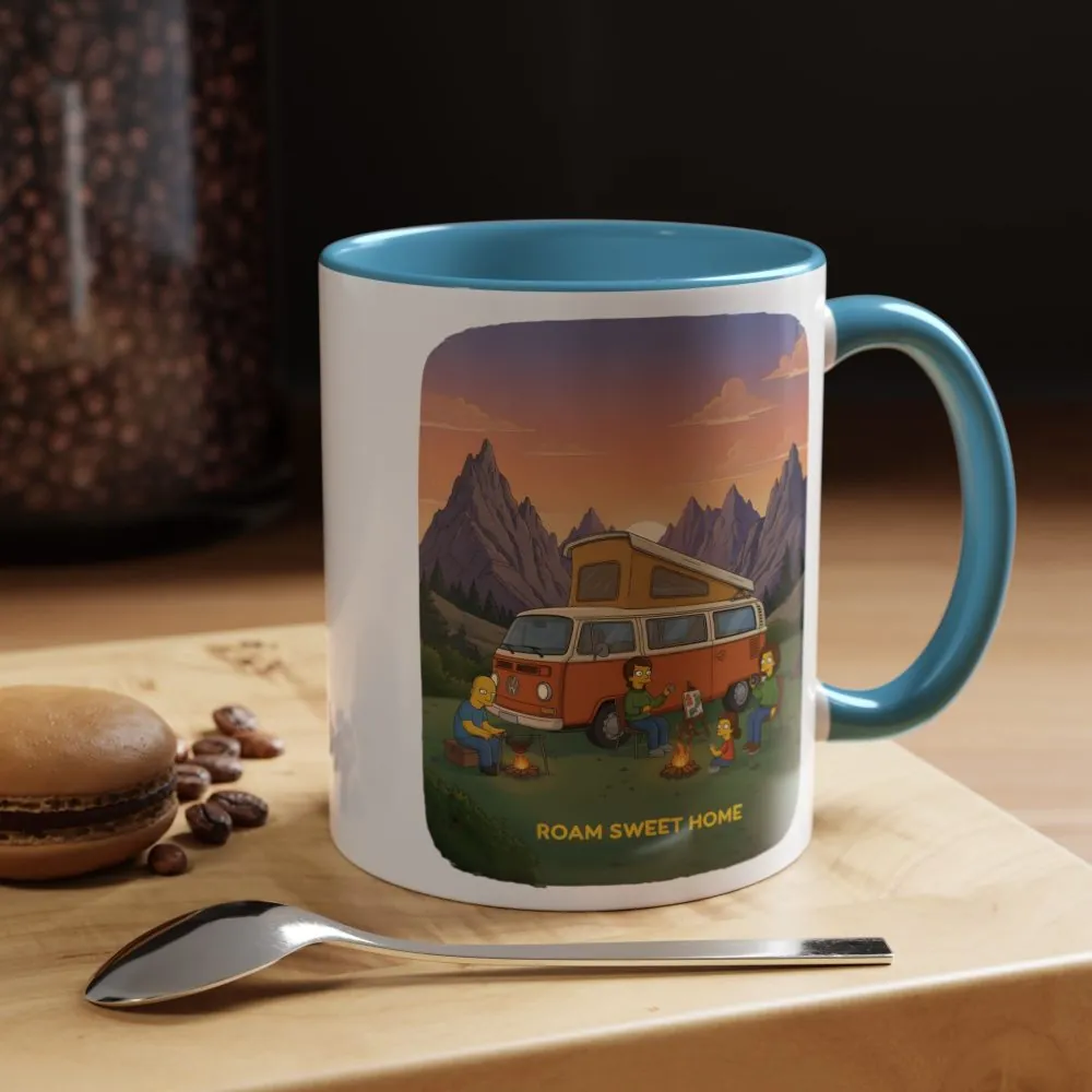 Accent Coffee Mug (11, 15oz) — "Roam Sweet Home" Design Sitcom-Line