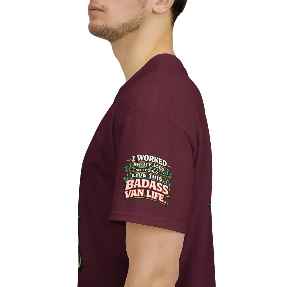 Unisex Heavy Cotton Tee — "I Worked Shitty Jobs" Design F**K-Line