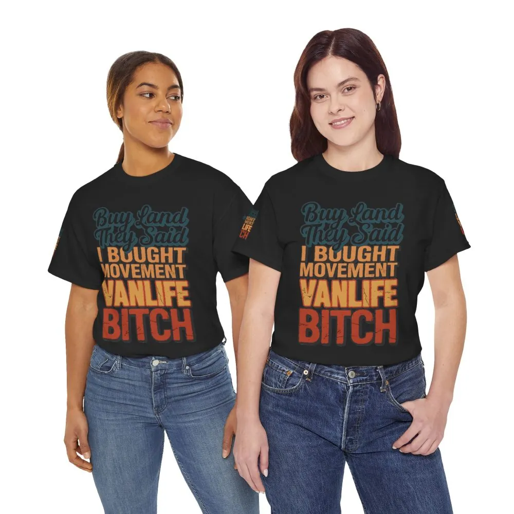 Unisex Heavy Cotton Tee — "Buy Land They Said" Design F**K-Line
