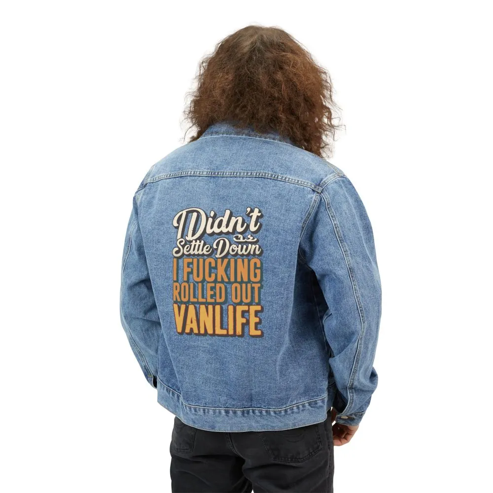 Men's Denim Jacket — "Dind´t Settle Down" Design F**K-Line