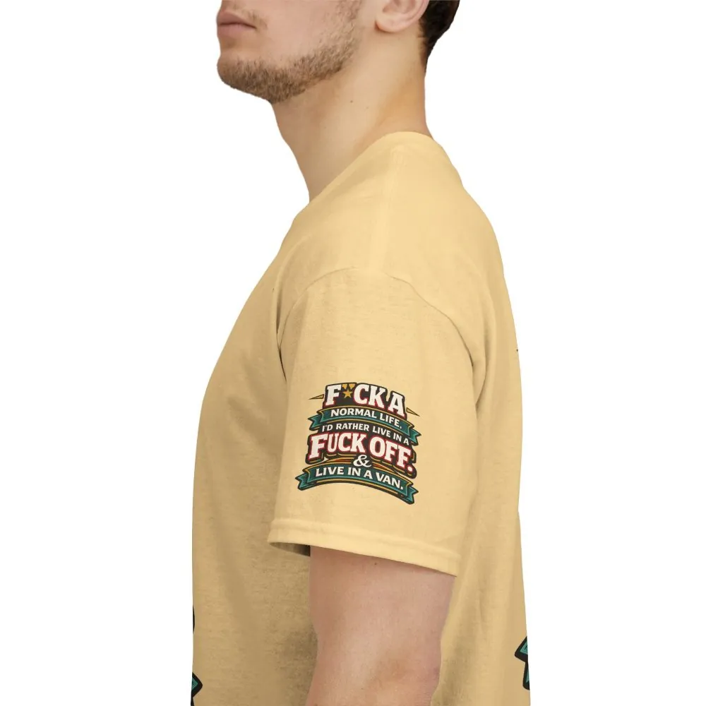 Unisex Heavy Cotton Tee — "Fuck A Normal Life" Design F**K-Line