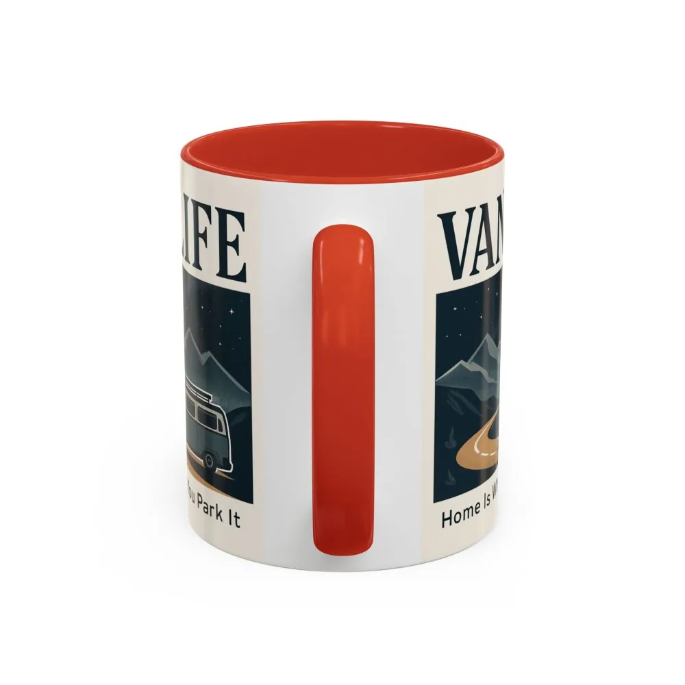 5682610296947836828_2048.jpeg Coffee Mug — "Vanlife - Home Is Where You Park It" Accent Campervan Travel Mug