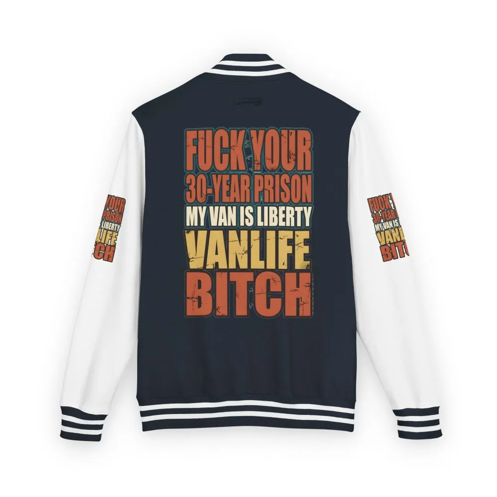 569794396438741059_2048.jpeg Unisex Heavyweight Letterman Jacket — "Fuck Your 30 Year" Design F**K-Line