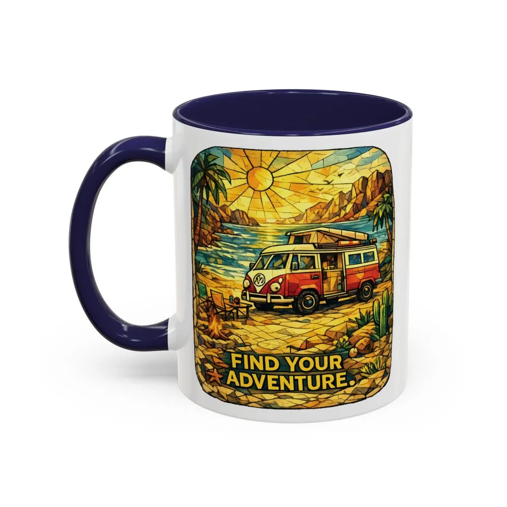 573733576602909055_2048.jpeg Accent Coffee Mug (11, 15oz) — ""Find Your Adventure"" Design Cubic-Line