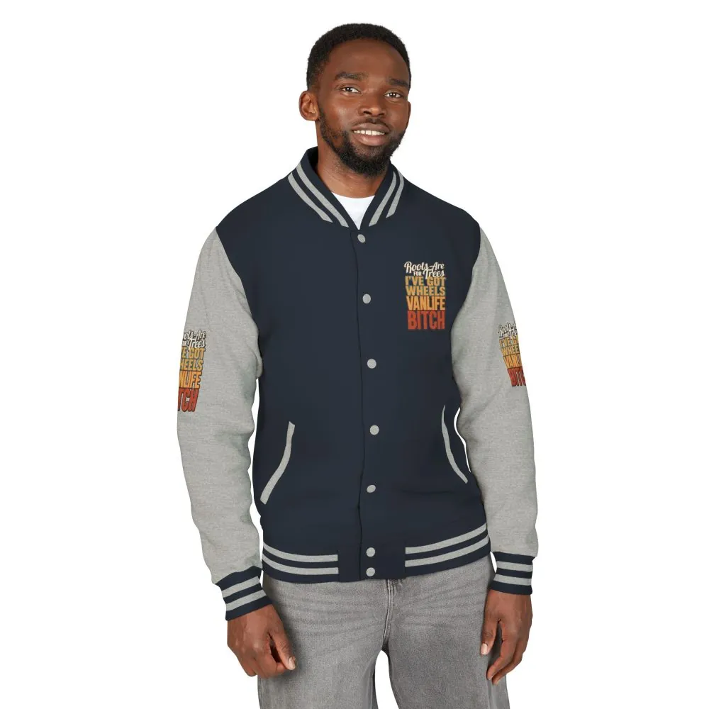 5749188072450996962_2048.jpeg Unisex Heavyweight Letterman Jacket — "Roots Are For Trees" Design F**K-Line