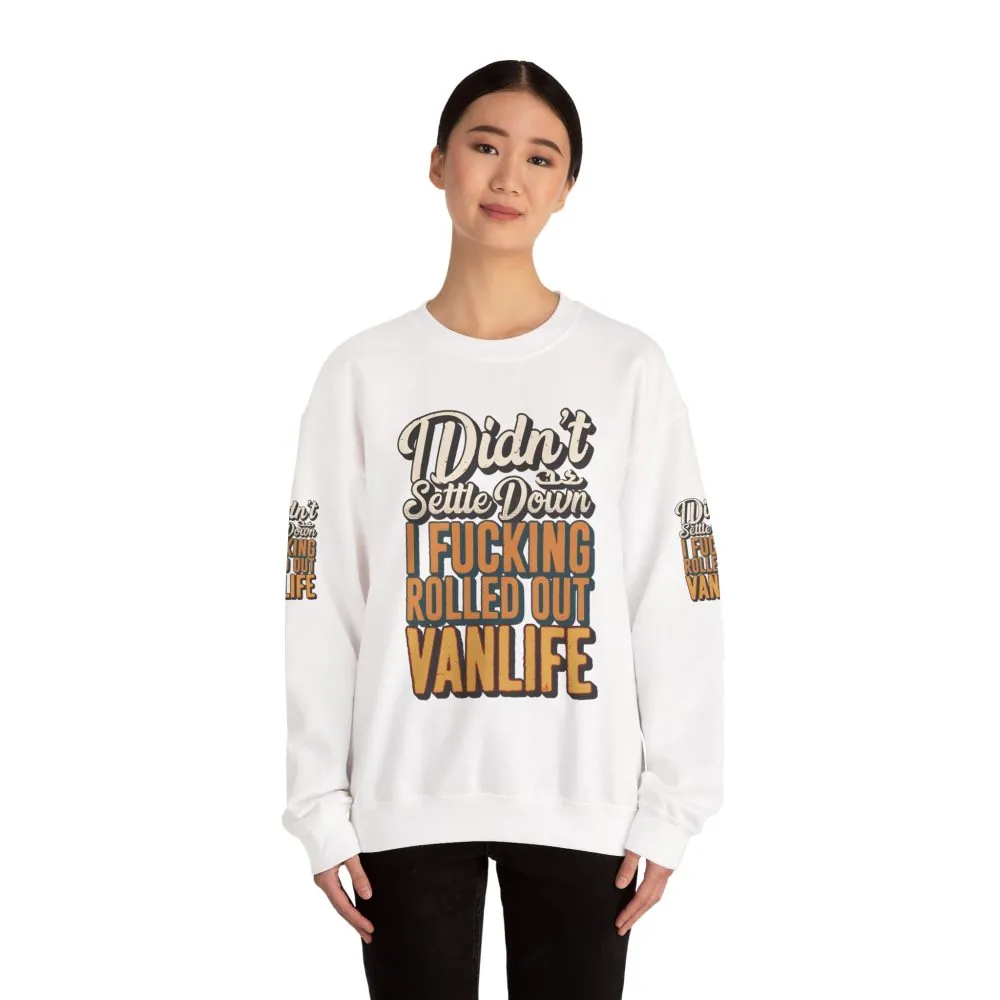 Unisex Heavy Blend™ Crewneck Sweatshirt — "Dind´t Settle Down" Design F**K-Line