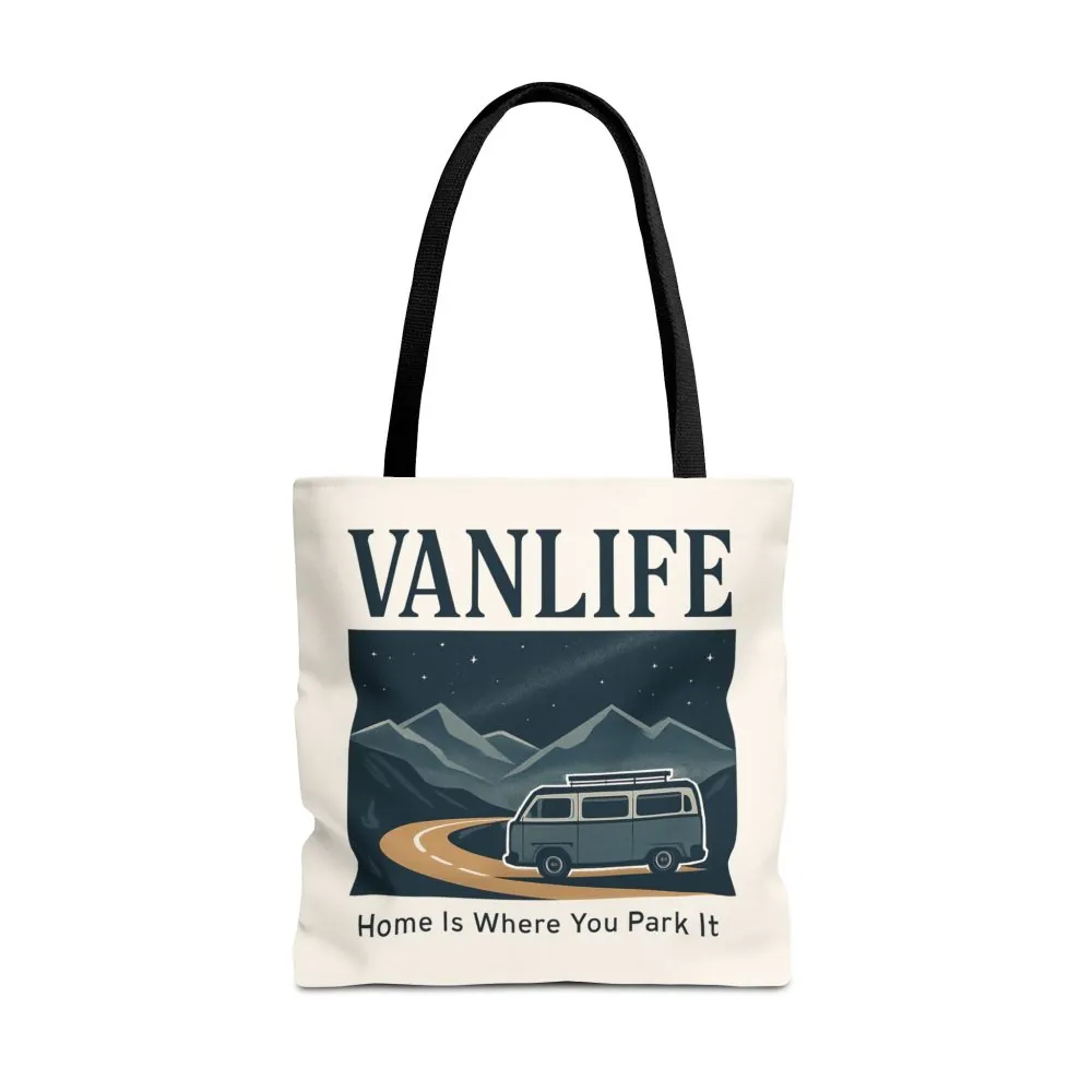 577175982278325457_2048.jpeg Vanlife Tote Bag — "Vanlife - Home Is Where You Park It" Campervan Beach/Adventure Tote