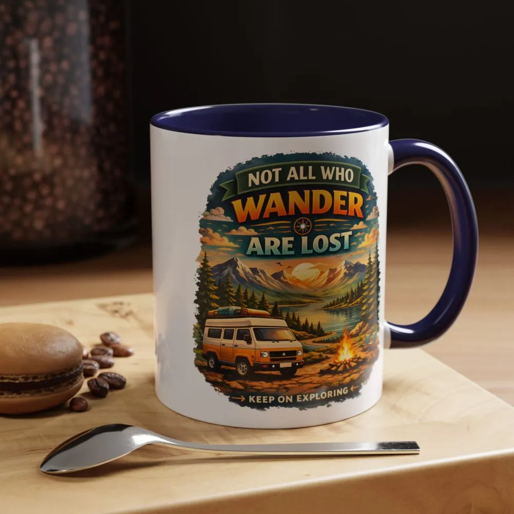 5786403042371538124_2048.jpeg Accent Coffee Mug (11, 15oz) — "Not All Who Wander Are Lost" Design Scenic-Line