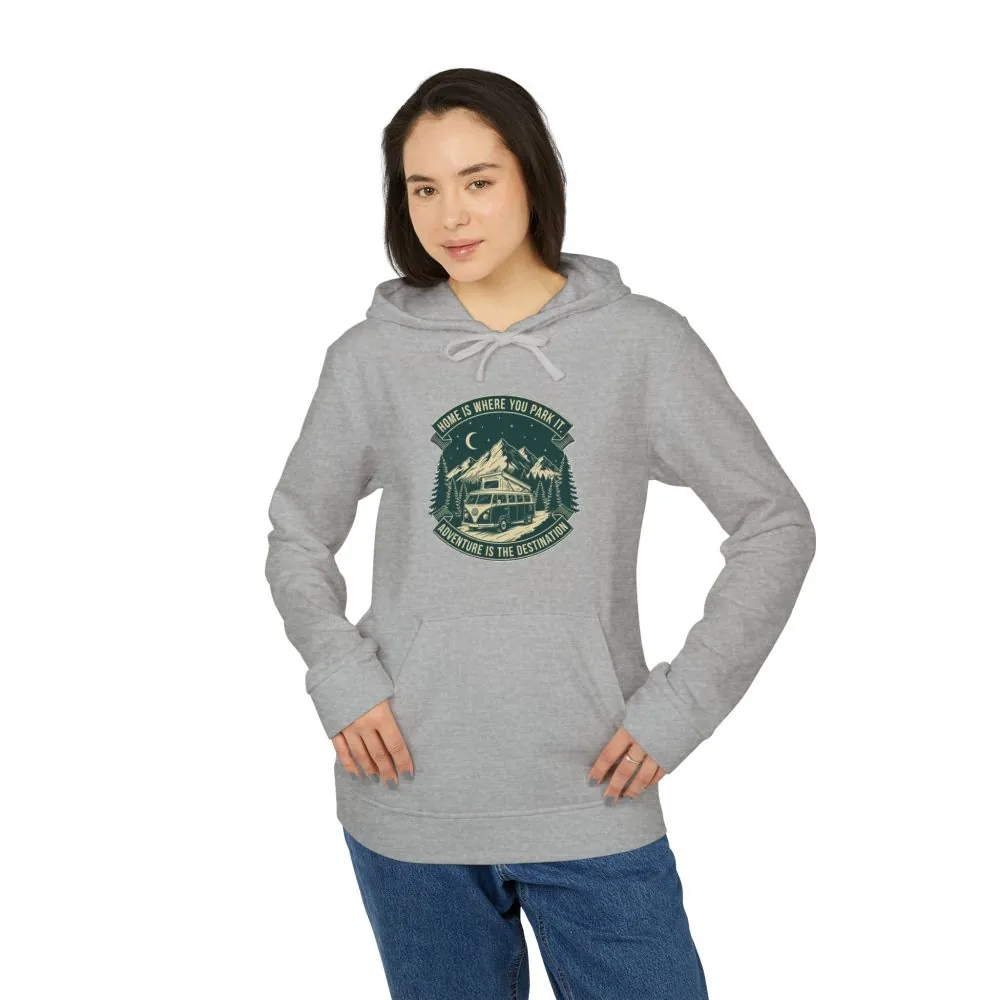 5795920391026082319_2048.jpeg Hoodie(Adidas) — "Home Is Where You Park It-Adventure is the destination" Outdoor Travel Pullover (Only Front Printed)