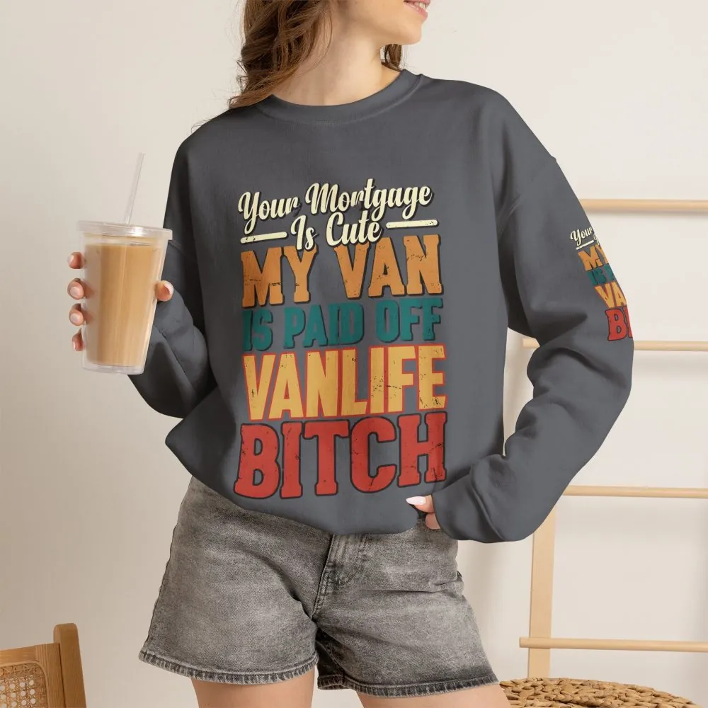 5804806860118218573_2048.jpeg Unisex Heavy Blend™ Crewneck Sweatshirt — "Your Mortgage Is Cute" Design F**K-Line