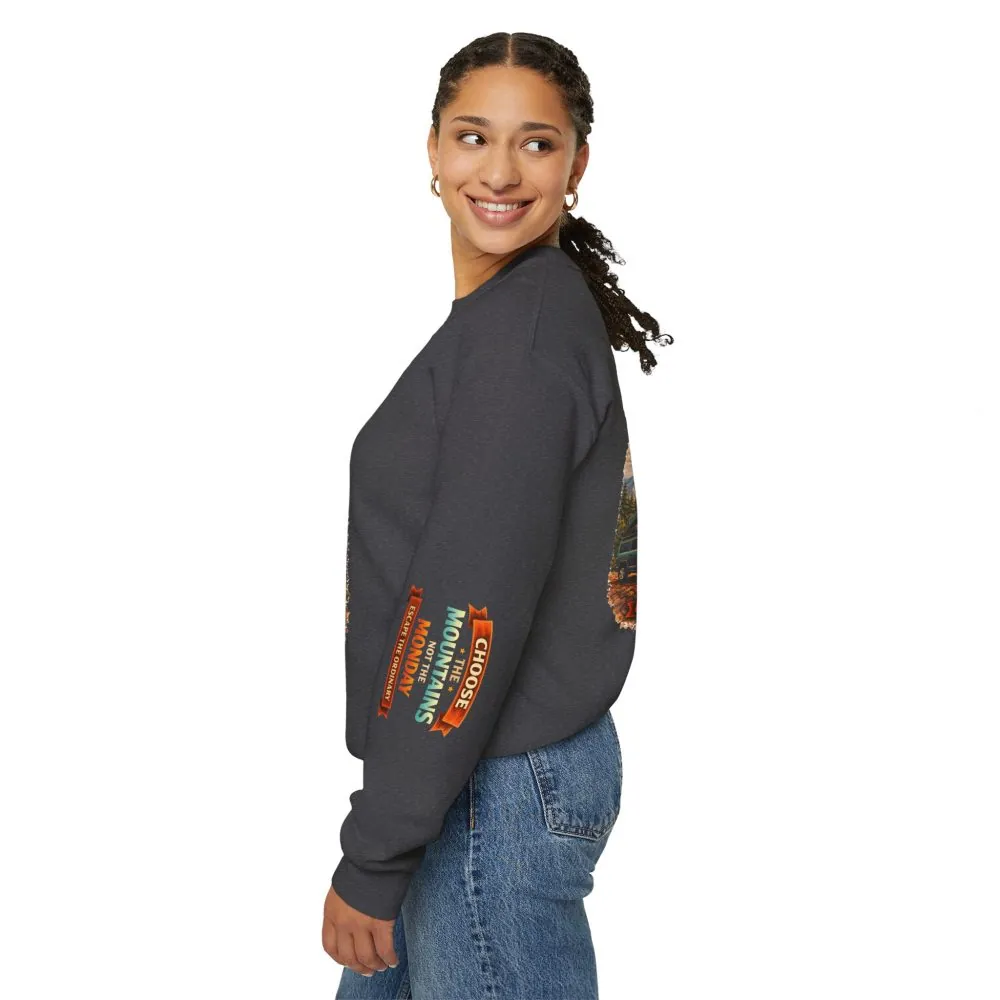 5809692469907926291_2048.jpeg Unisex Heavy Blend™ Crewneck Sweatshirt — "Choose The Mountens" Design Scenic-Line