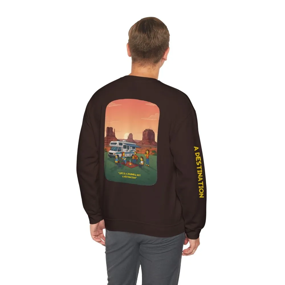 5814509031922958792_2048.jpeg Unisex Heavy Blend™ Crewneck Sweatshirt — "Life Is A Journey-Not A Destination" Design Sitcom-Line