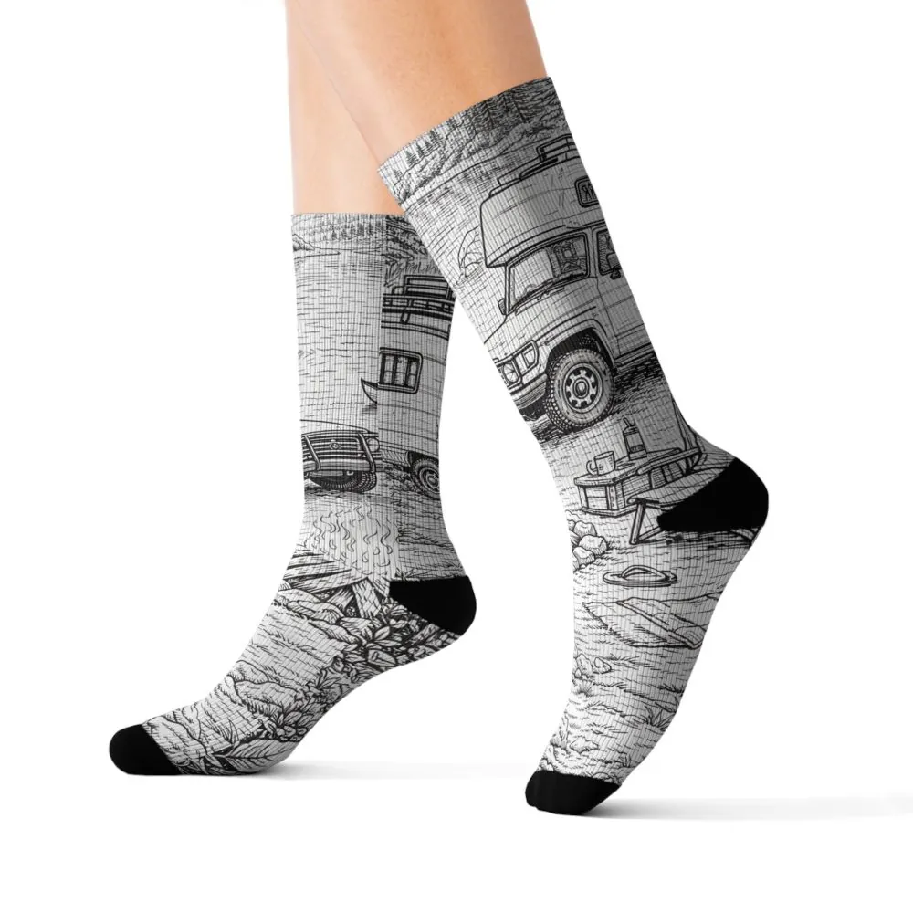 5824457347393748689_2048.jpeg Sublimation Socks — Retro Camper Roadtrip Crew Socks
