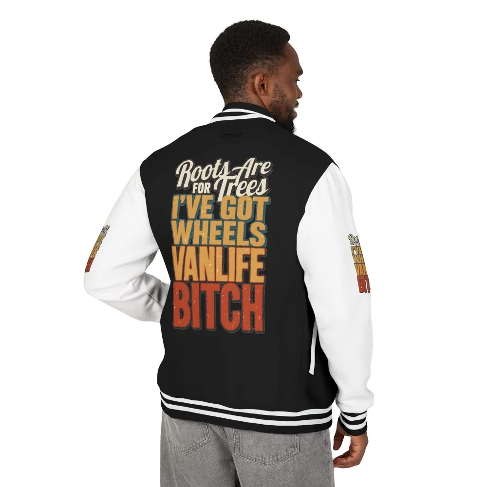 5829635003285675155_2048.jpeg Unisex Heavyweight Letterman Jacket — "Roots Are For Trees" Design F**K-Line