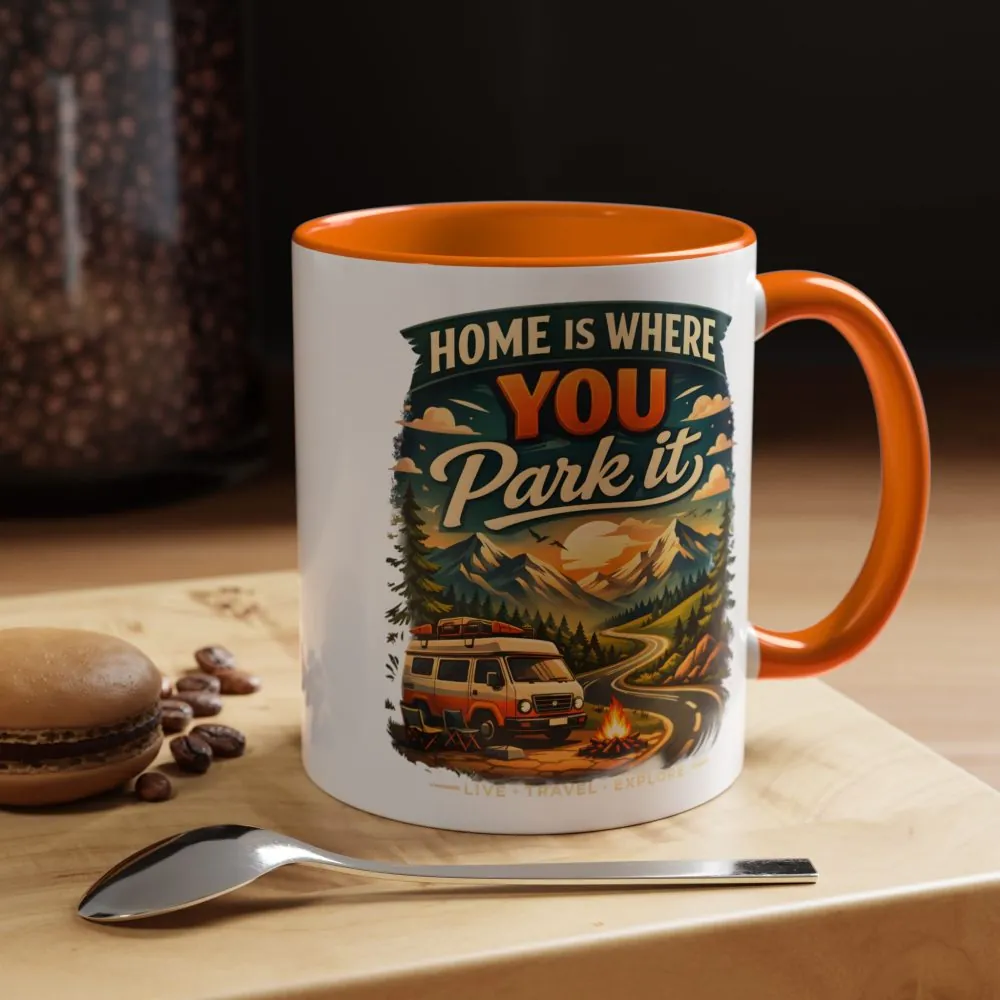 5836626763895323327_2048.jpeg Accent Coffee Mug (11, 15oz) — "Home Is Where You Park It" Design Scenic-Line