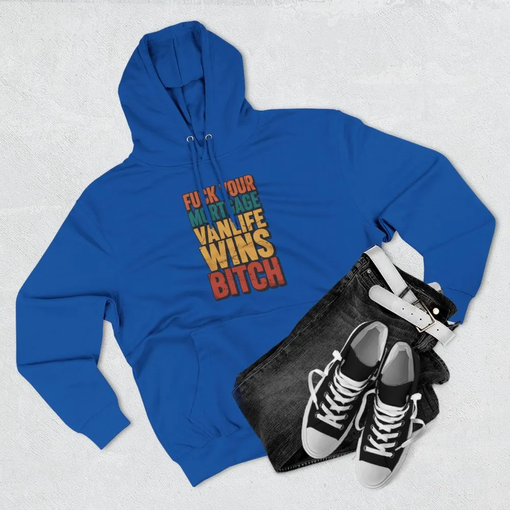 Three-Panel Fleece Hoodie - "Fuck Your Mortgage" Design F**K-Line