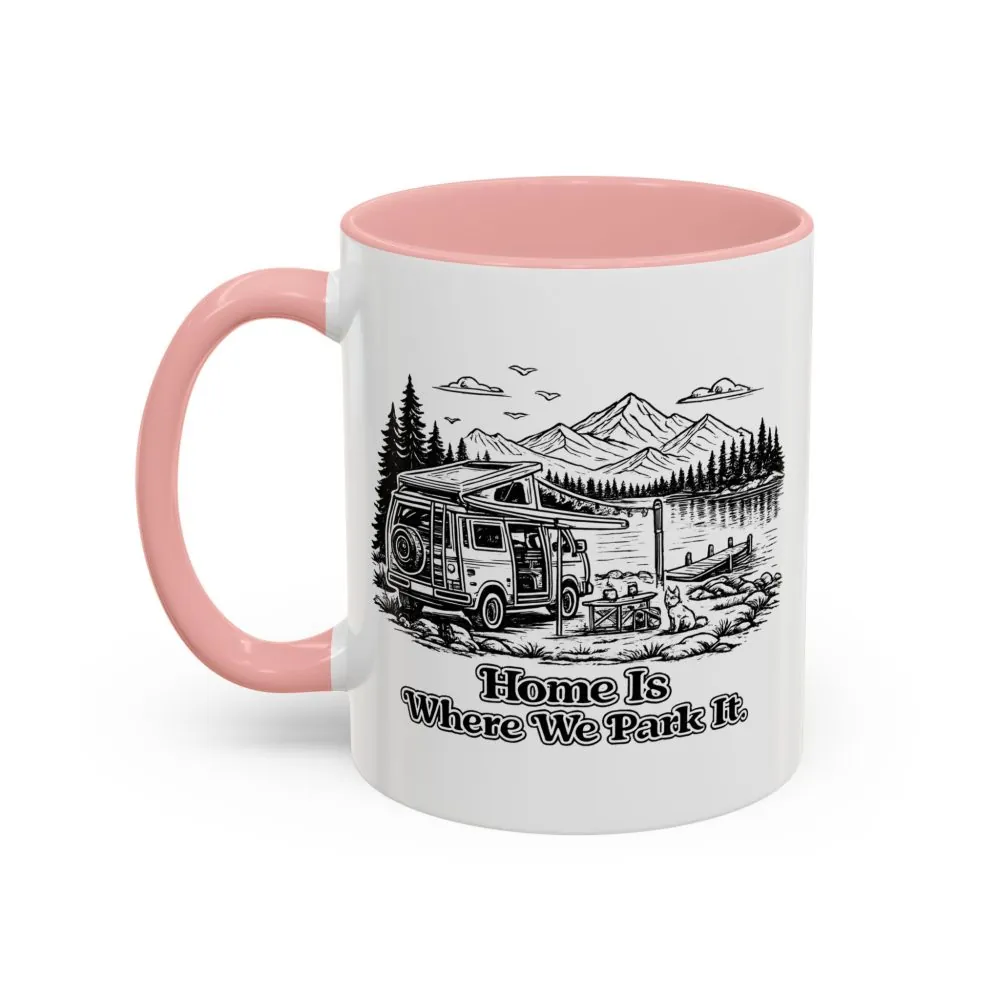 5873021301700926127_2048.jpeg Accent Coffee Mug (11, 15oz) — "Home Is Where You Park It" Design Minimal-Line