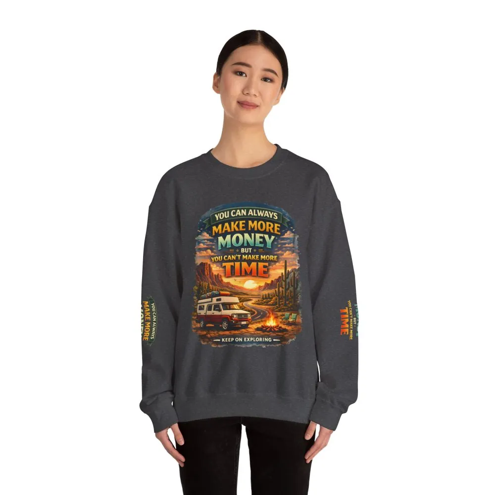 587422281530301149_2048.jpeg Unisex Heavy Blend™ Crewneck Sweatshirt — "You Can Always Make More Money" Design Scenic-Line