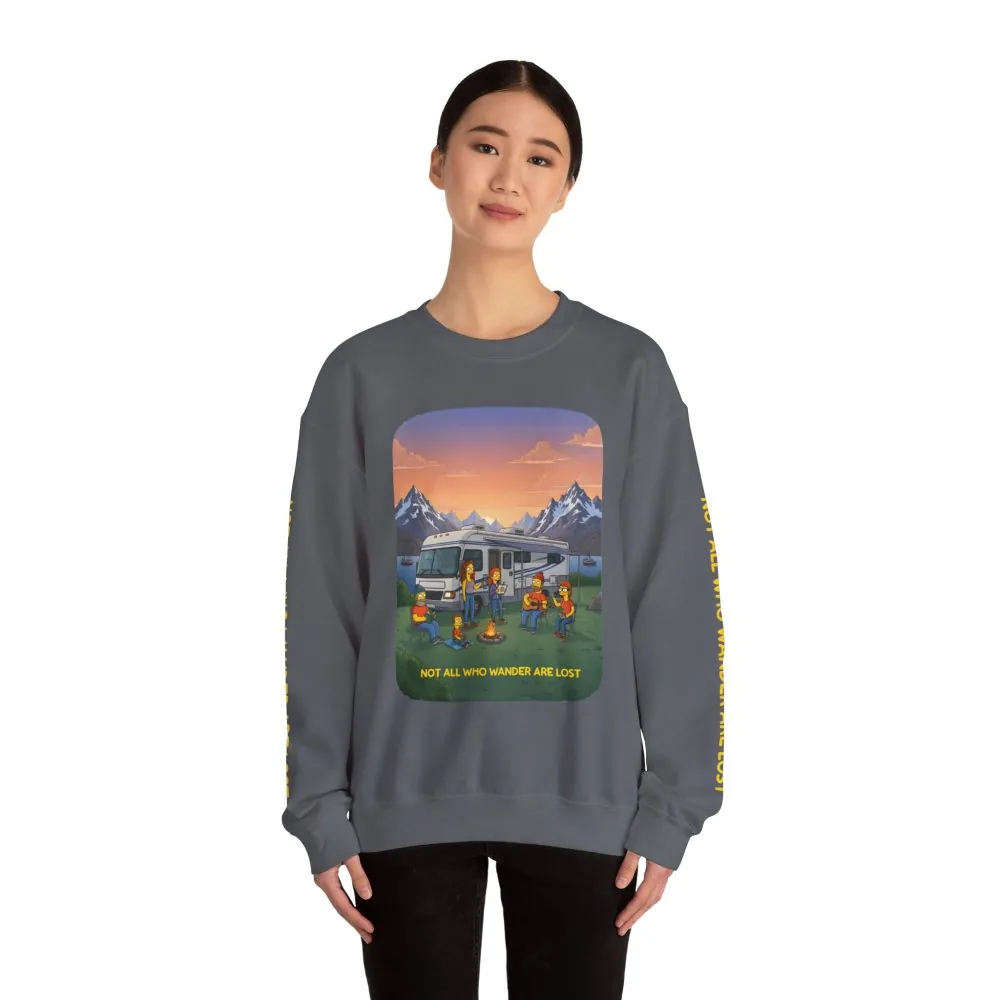 588170464717435204_2048.jpeg Unisex Heavy Blend™ Crewneck Sweatshirt — "Not All Who Wander Are Lost" Design Sitcom-Line